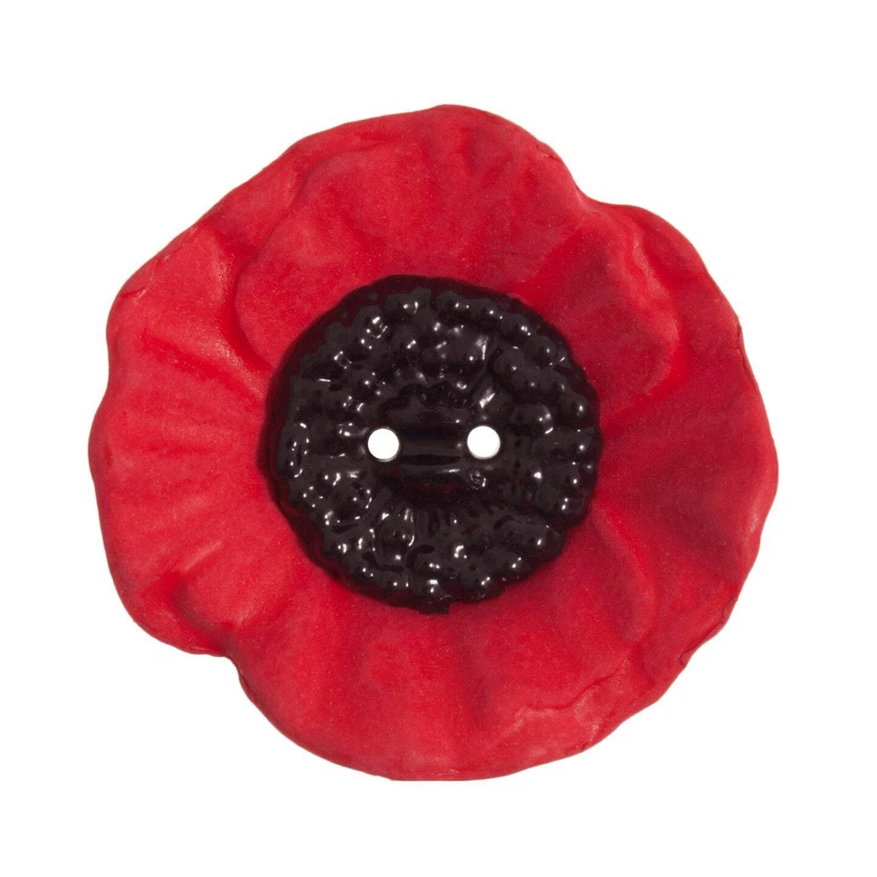 Buttons: Poppy: 2 Hole: 41mm - Image 1 of 1