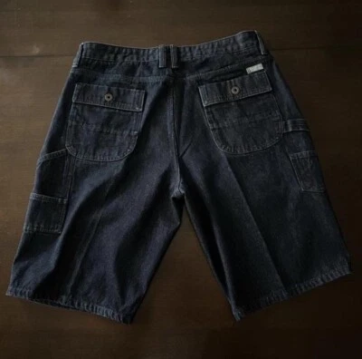 Sean John Baggy vintage y2k dark wash pants Carpenter denim jean jorts shorts - Image 1 of 4