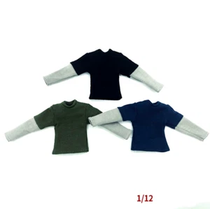 Camiseta de soldado a escala 1/12 ropa de mosaico manga larga 3 colores F 6" muñeca - Imagen 1 de 7