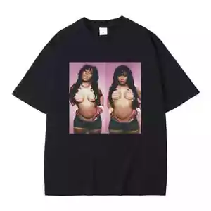 Rapper Nicki Minaj Graphic Print Tshirt Men Women Hip Hop Fashion Oversized T-sh - Picture 1 of 3