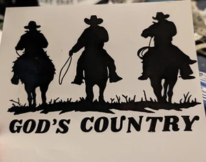 Cowboy Gods Country Decal - Picture 1 of 1