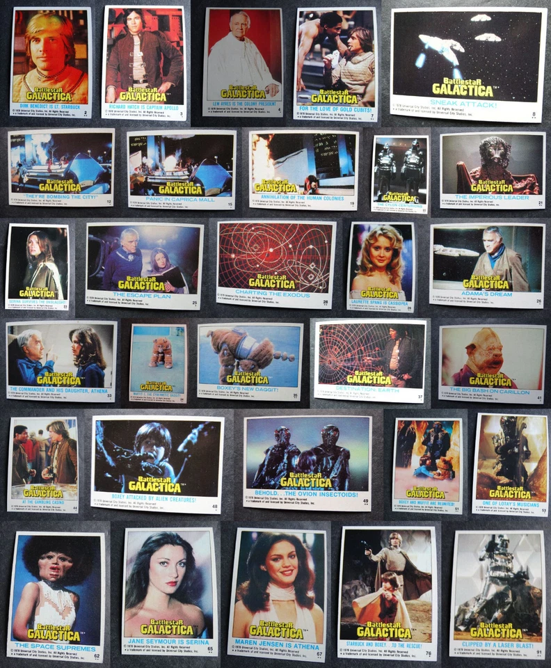 (VG) 1978 Topps Battlestar Galactica TV Show Card Complete Seu Conjunto Você Escolhe 1-132 - Imagem 1 de 1
