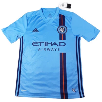 Adidas YOUTH Boys New York City FC Primary Home Soccer Jersey NYCFC Blue XL NWT - Image 1 of 4