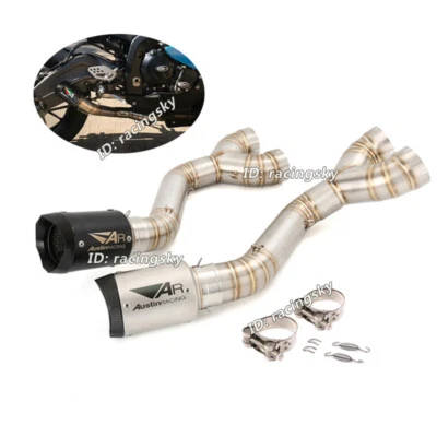 Kit de escape silenciador de carbono 61 mm tubo medio para BMW S1000RR 2010-14 S1000R 2010-16 Foto 1 de 4