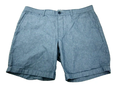 Pantalones Cortos Penguin Para Hombre 38 Chino Azul Sólido 8" Entrepierna 100% Algodón Foto 1 de 4