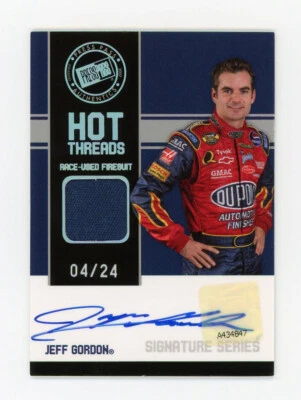 Jeff Gordon 2007 Press Pass Premium Hot Threads Autographs 4/24 Signature Series - Image 1 of 2