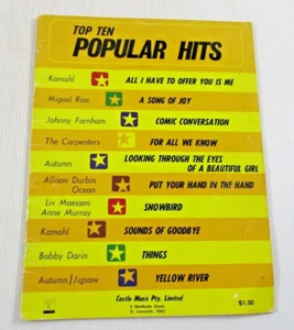 Top Ten Popular Hits - Sheet Music - Castle Music Vintage I Say A Little Prayer - Picture 1 of 5