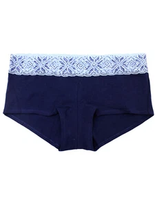La Senza Marine Kontrast Spitzenbesatz Boyshorts/Slips/Slip - Größen S, M, XL - Bild 1 von 6