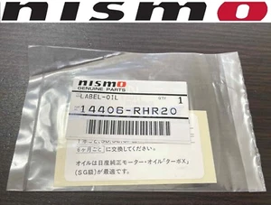 NISMO GENUINE BNR32 GTR SKYLINE Bonnet Hood Engine Oil Instruction Sticker Label - Bild 1 von 1