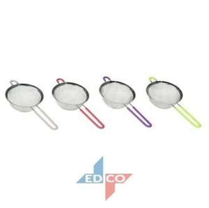 Stainless Steel Strainer Sieve With Silicone Handle 13.5cm  Mesh Sieve - Picture 1 of 1