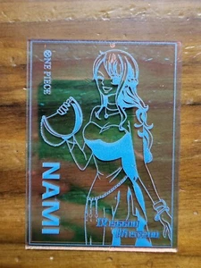One Piece Textured Holo Subset Foil Insert Clear Nami Card Rare - Picture 1 of 5