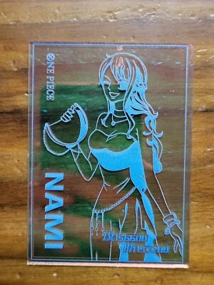 One Piece Textured Holo Subset Foil Insert Clear Nami Card Rare - Image 1 of 4