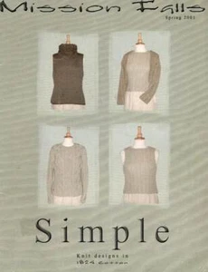 KNIT MISSION FALLS SPRING 2001 SIMPLE KNIT DESIGNS 14 PROJECTS - Picture 1 of 2