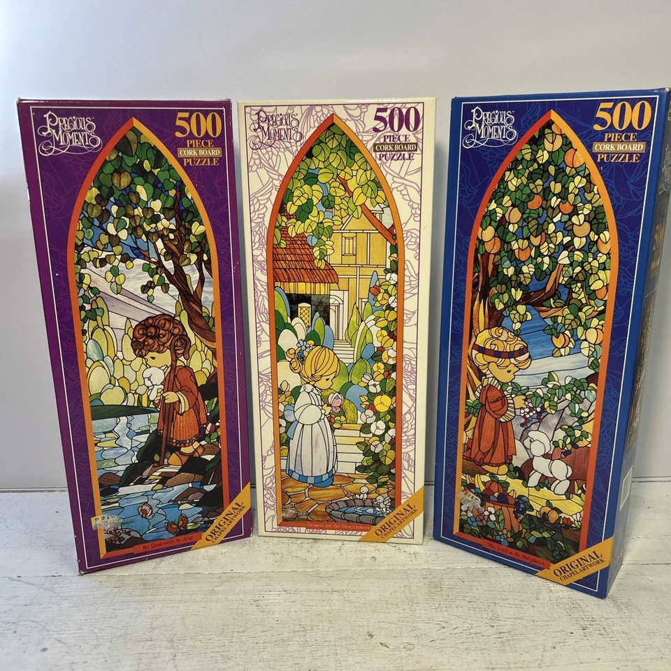 Precious Moments Corkboard He Maketh Me to Lie Down 500 PC Puzzle 100 Complete