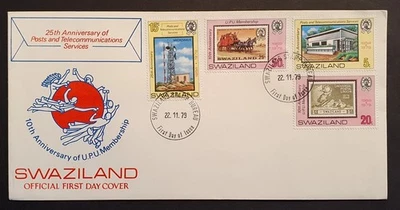 Swaziland stamps 1979 Posts and Telecommunications Anniversary First Day Cover - Image 1 of 2