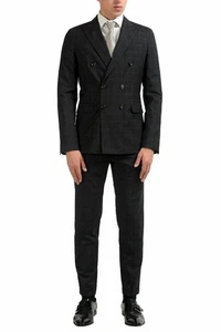 Dsquared2 "Napoli" Men's 100% Wool Plaid Double Breasted Suit US 38 IT 48 - Picture 1 of 9