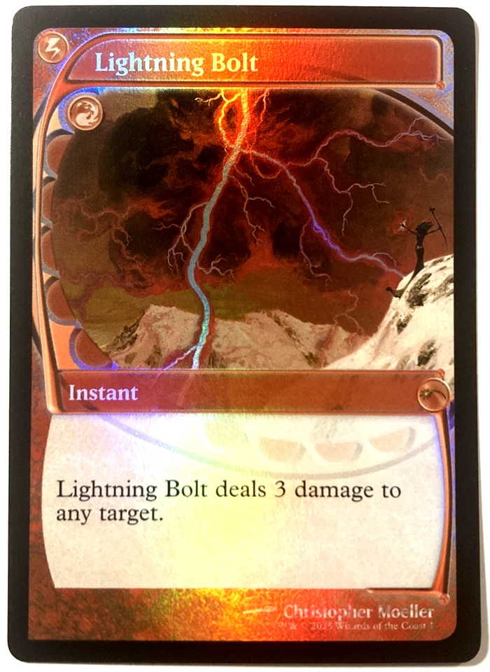 MTG Lightning Bolt (Future Sight Foil) Secret Lair Drop 0001 NM - Image 1 of 4