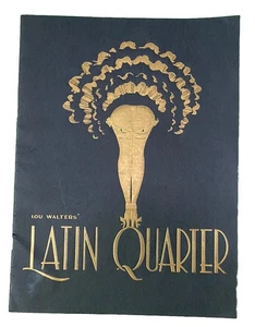 Vintage 1950s Lou Walters' Latin Quarter Program, Cabaret Showgirls New York - Picture 1 of 7