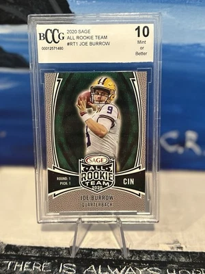 JOE BURROW RC-2020 SAGE All Team Rookie #RT1 BCCG 10 Bengals - Image 1 of 2