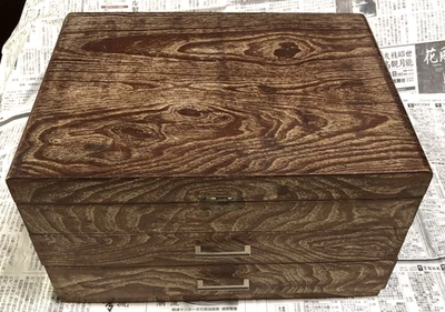 Japanese Wooden Sewing Box HARIBAKO Small Chest H7.5×13.0×9.8in Traditional Caft - Image 1 of 4