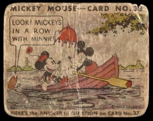1935 Mickey Mouse Bubble Gum Mickey & Minnie Walt Disney #38 C18 - Picture 1 of 2