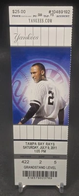 2011 Derek Jeter 3000 Hit Full Ticket Stub New York Yankees "Jeter Photo" - Image 1 of 2