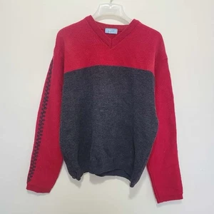 Burton Herren Vintage Skipullover Wolle Grau & Rot Color Block - Bild 1 von 9
