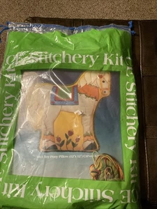 Creative Expressions. 1810. Toy Pony Pillow 12x 12” Crewel Kit. All Included - Picture 1 of 2