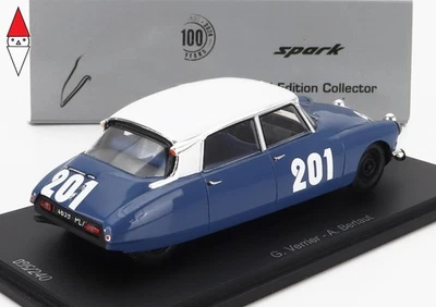 1/43 SPARK CITROEN DS19 N 201 24h SPA 1964 GUY VERRIER ALAIN BERTAUT BLUE WHITE - Immagine 1 di 2