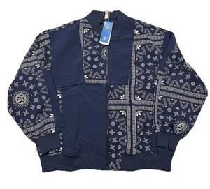 Para Hombres Nuevo Adidas Originales Toc Chaqueta Paisley Cremallera Bandana Azul Talla XL - Imagen 1 de 15