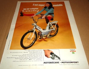 1961 PUB ORIGINALE DU MINI-CYCLOMOTEUR CADY MOTOBÉCANE-MOTOCONFORT - Foto 1 di 1