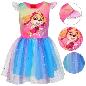 Paw Patrol Skye Buntes Kleid mit Tüll und kurzen Ärmeln für Mädchen, Kostüm - Bild 1 von 7