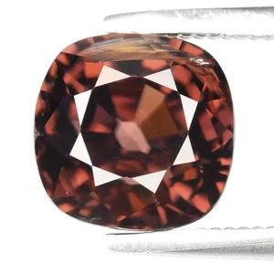 💎 3.33ct 7.2x7mm VS Cushion Natural Brown Zircon - Unheated, Tanzania Gemstone - Picture 1 of 4