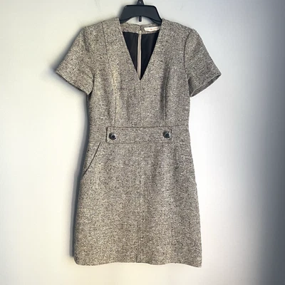 Платье Tory Burch Priscilla Tweed шерсть/лен размер 2 карьерное корпоративное изысканное - Изображение 1 из 4