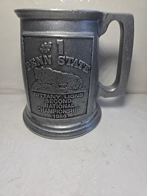Vintage 1986 Penn State PSU Football Second National Championship Pewter Mug F8 - Image 1 of 4