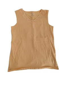 Women's White Stag Yellow Tank Top Size Large - Picture 1 of 3