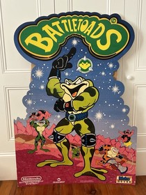Original 1991 Battletoads Nintendo Entertainment System NES Sign Store Display