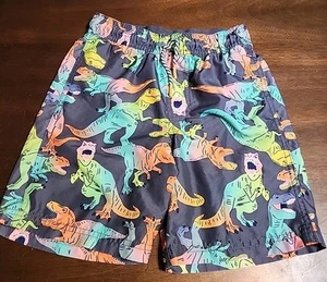 Cat & Jack Boys Size Medium 8/10  Board Shorts/swim Trunks Dinosaur Theme - Picture 1 of 4