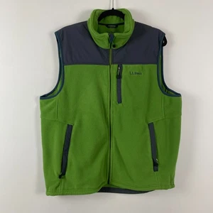 LL Bean Fleece Full Zip Weste Polartec Wind Pro Grün Herren Large - Bild 1 von 8