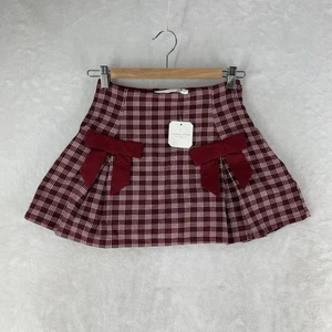 Altar'd State Rock Damen kleine Winslow Schleife Plissee gefüttert Urlaub kariert rot 64 $ - Bild 1 von 14