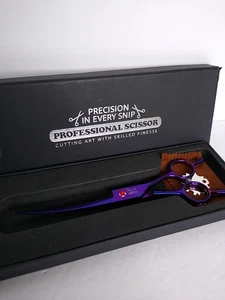 JASON 7.5" Dog Grooming Scissors - Professional Curved Up-Curve Shears for Hair - Picture 1 of 14