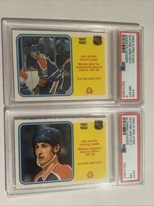 1982 O-Pee-Chee Hockey Wayne Gretzky LOT #240 Graded PSA 8 & #243 Graded PSA 7 - Picture 1 of 8