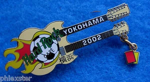 YOKOHAMA WORLD CUP FIFA SOCCER FOOTBALL REFEREE CARDS GUITAR Hard Rock Cafe PIN - Picture 1 of 1