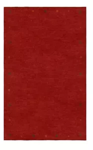 Handmade Red  Wool Area Rug - Minimalist Design , High-Quantity Carpet - Picture 1 of 1