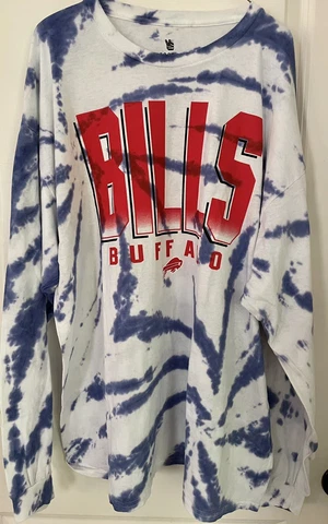 Buffalo Bills 2X Shirt XXL Tie Dye Junk Food Vintage Style $45 SALE 2XL NFL NWT Cover