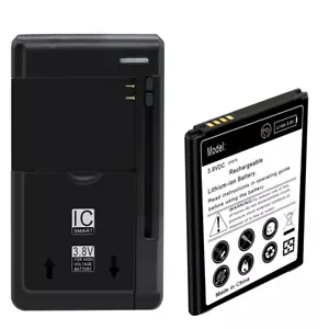 4620mAh Li-ion Battery Universal Travel Charger for LG Tribute 5 LS675 CellPhone - Picture 1 of 1