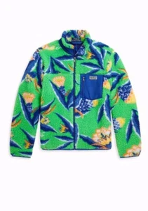 Polo Ralph Lauren Men's Jacket Jacquard High-Pile Floral Zip-Pro Fleece, Size M - Picture 1 of 11