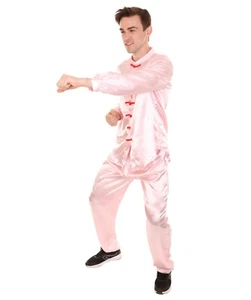 Men’s Traditional Tai Chi Light Pink International Costume HC-1079 - Picture 1 of 9