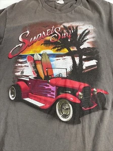 vintage Ford Roadster Pickup at beach Hot Rod t shirt size small to medium - Picture 1 of 10