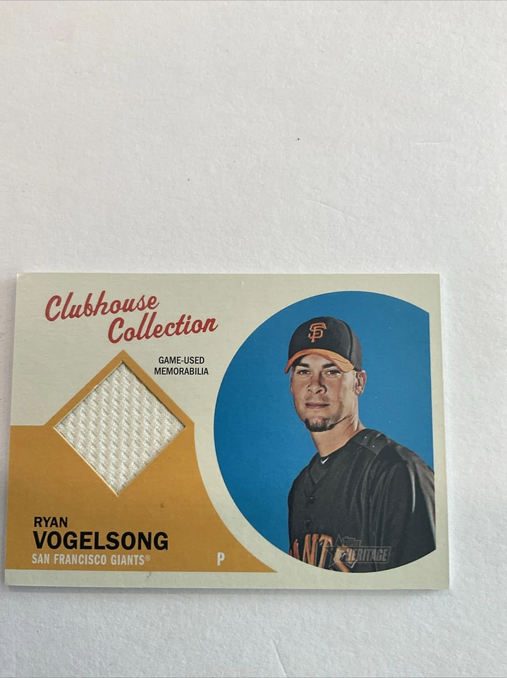 2012 Topps Heritage Clubhouse Collection Game Used #CCR-RV Ryan Vogelsong ♨️r - Image 1 of 4